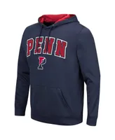 Men's Colosseum Navy Pennsylvania Quakers Resistance Pullover Hoodie