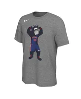 Men's and Women's Nike Heather Charcoal Detroit Pistons Team Mascot T-shirt