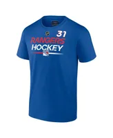 Men's Fanatics Igor Shesterkin Blue New York Rangers Authentic Pro Prime Name and Number T-shirt