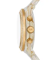 Michael Kors Women's Runway Chronograph Alabaster Acetate Watch 38mm