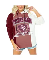 Women's Gameday Couture Maroon Texas A&M Aggies Hall of Fame Colorblock Pullover Hoodie