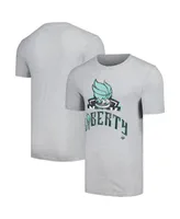 Men's and Women's Stadium Essentials Heather Gray Distressed New York Liberty Hometown T-shirt