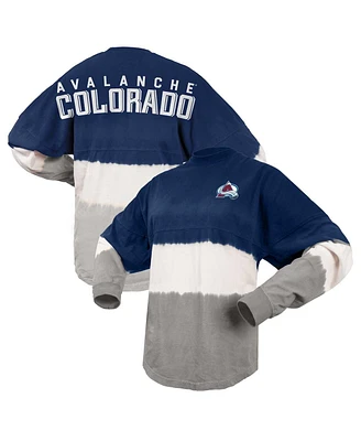 Women's Spirit Jersey Navy, Gray Colorado Avalanche Ombre Long Sleeve T-shirt