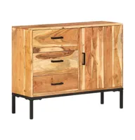 Sideboard 34.6"x11.8"x28.7" Solid Acacia Wood