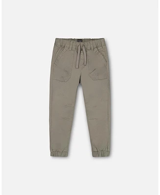 Boy Stretch Twill Jogger Pants Castor Gray - Child