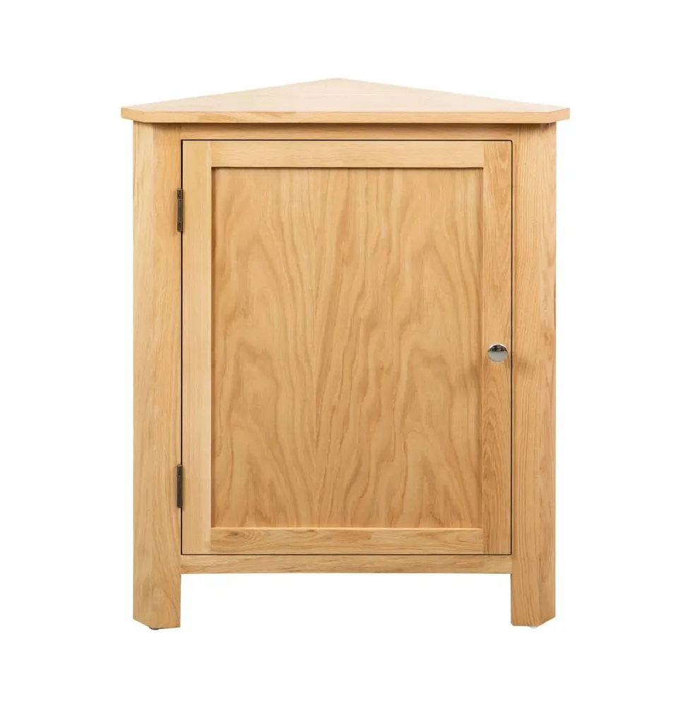 Corner Cabinet 23.2"x17.7"x31.5" Solid Oak Wood