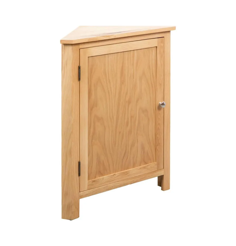 Corner Cabinet 23.2"x17.7"x31.5" Solid Oak Wood