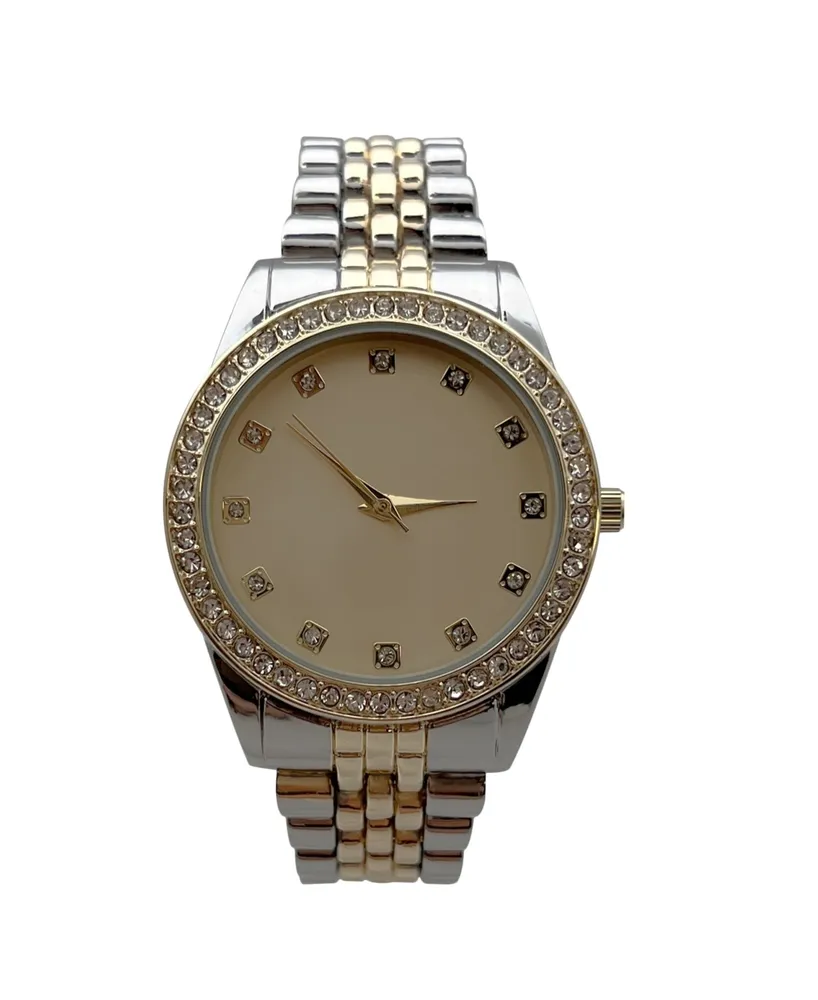 Olivia Pratt Two Tone Everyday Elegant Look Women Metal Watch