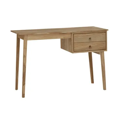 Desk with 2 Drawers 43.3"x20.5"x29.5" Solid Wood Teak