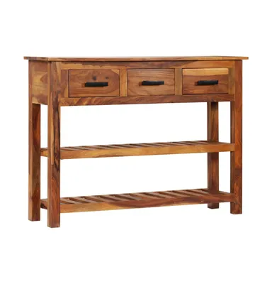 Sideboard with 3 Drawers 43.3"x11.8"x31.5" Solid Acacia Wood