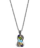 Effy Multi-Gemstone 18" Pendant Necklace (2-5/8 ct. t.w.) in Sterling Silver & 18k Gold-Plate - Multi