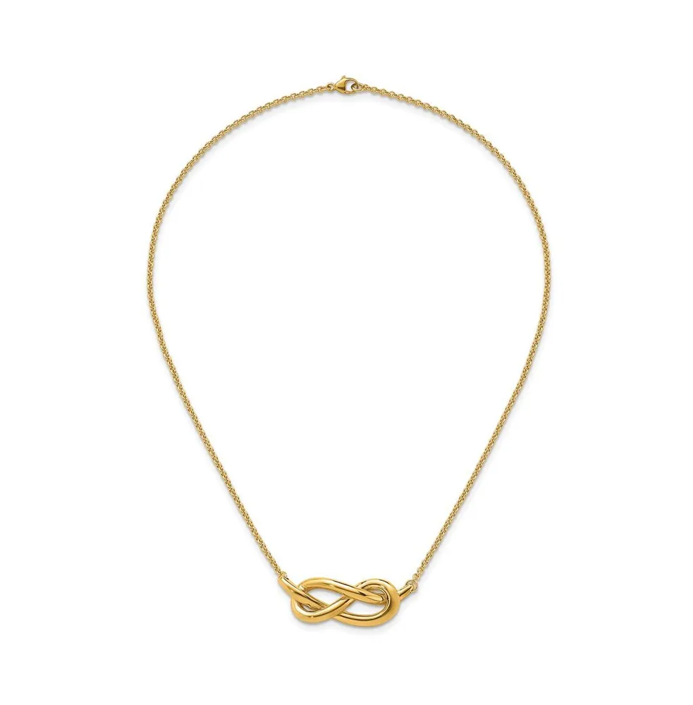 18k Yellow Gold Infinity Bar Necklace