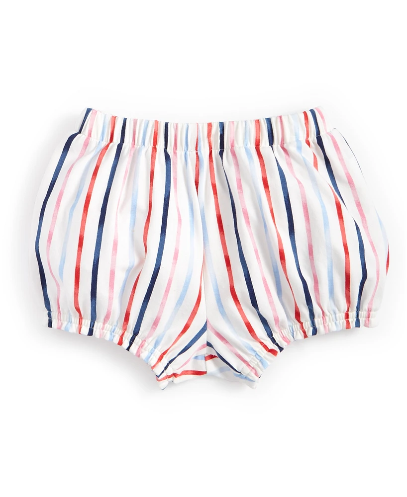 First Impressions Baby Girls Paint Stripe Bloomer Shorts, Created for Macy's