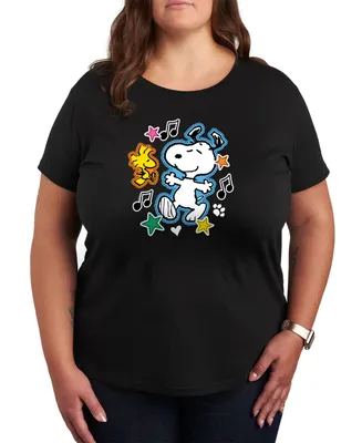 Hybrid Apparel Trendy Plus Peanuts Snoopy Graphic T-shirt