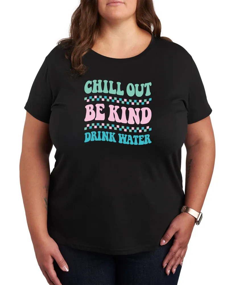 Hybrid Apparel Trendy Plus Size Self Care, Be Kind Graphic T-shirt