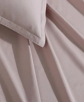 Calvin Klein Naturals Solid Cotton Tencel 3 Piece Duvet Cover Set, King