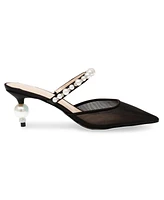 Betsey Johnson Women's Evey Mesh Kitten Heel Evening Pumps
