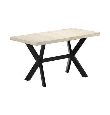 Dining Table 55.1"x27.6"x29.5" Solid Bleached Mango Wood