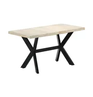 Dining Table 55.1"x27.6"x29.5" Solid Bleached Mango Wood