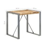 Dining Table 31.5"x31.5"x29.5" Rough Mango Wood