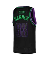 Big Boys Black The Hulk Marvel 60th Anniversary Basketball Jersey