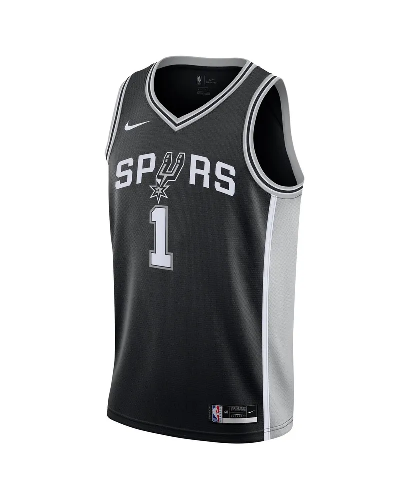 Big Boys Nike Victor Wembanyama Black San Antonio Spurs Swingman Jersey - Icon Edition