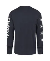 Men's '47 Brand Charcoal Orlando Magic 2023/24 City Edition Triplet Franklin Long Sleeve T-shirt