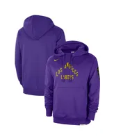 Men's Nike Purple Distressed Los Angeles Lakers 2023/24 City Edition Courtside Standard Issue Pullover Hoodie