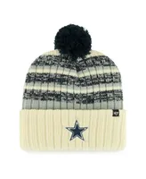 Men's '47 Brand Cream Dallas Cowboys Tavern Cuffed Knit Hat with Pom