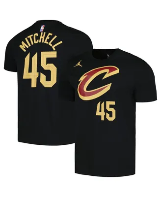 Men's Jordan Donovan Mitchell Black Cleveland Cavaliers 2022/23 Statement Edition Name and Number T-shirt