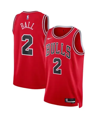 Men's and Women's Nike Lonzo Ball Red Chicago Bulls Swingman Jersey - Icon Edition