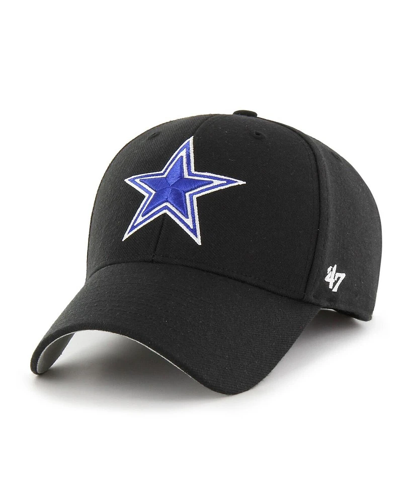 Men's '47 Brand Black Dallas Cowboys Mvp Adjustable Hat