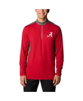 Men's Columbia Crimson Alabama Tide Tech Trail Omni-Shade Quarter-Zip Sweatshirt