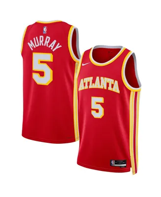 Men's and Women's Nike Dejounte Murray Red Atlanta Hawks Swingman Jersey - Icon Edition