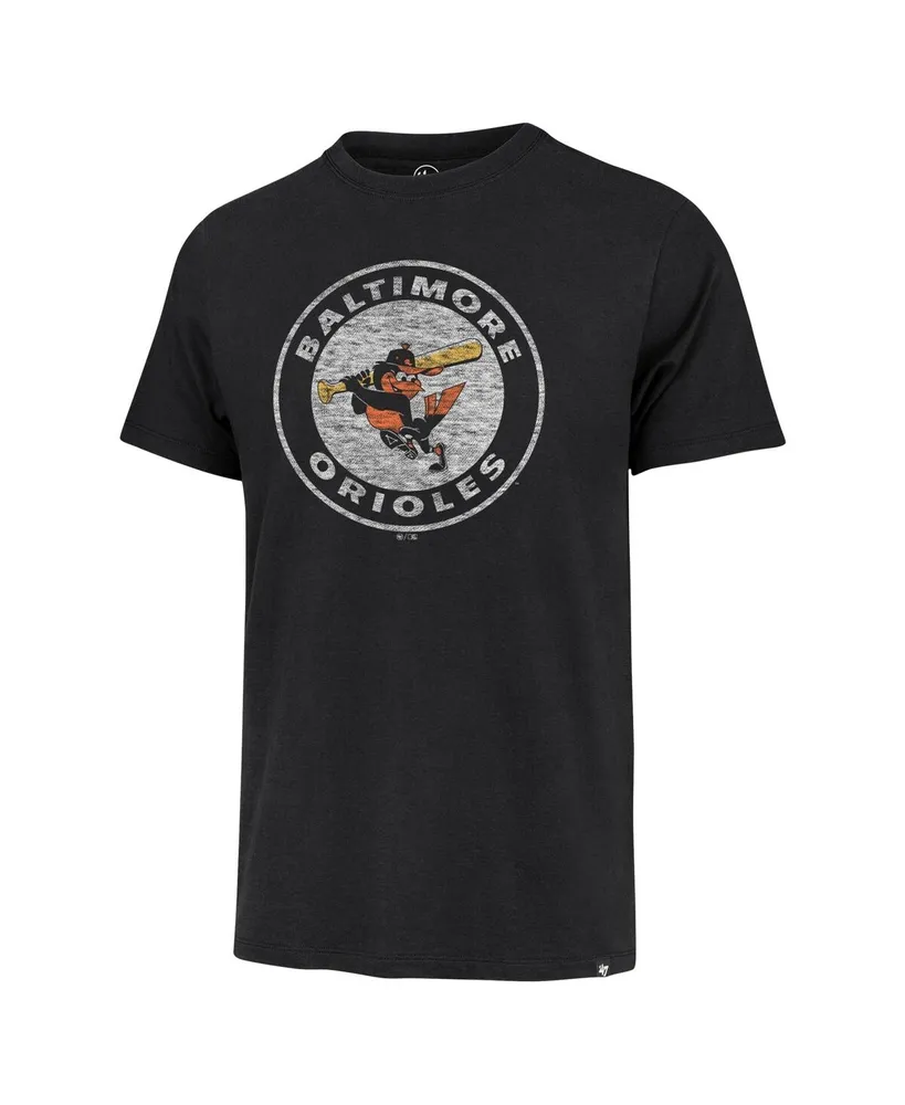 Men's '47 Brand Black Distressed Baltimore Orioles Premier Franklin T-shirt