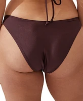 Cotton On Women's Refined High Side Brazilian Bikini Bottoms