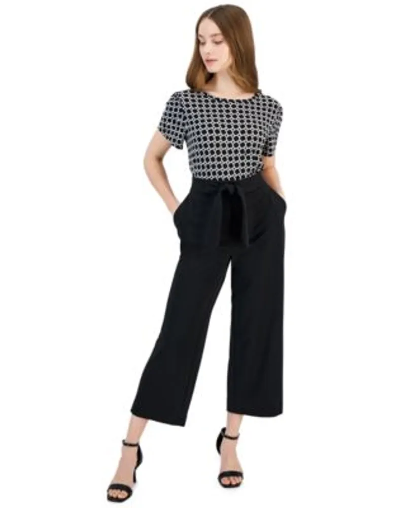 Ak Anne Klein Petite Tulip Sleeve Top Wide Leg Pants