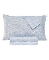 Closeout! Sanders Coastal Printed Microfiber -Pc. Sheet Set