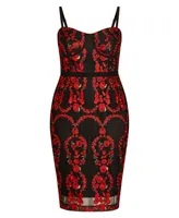 Plus Dolce Rose Dress - black