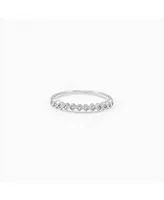 Thin Crystal Band Ring – Minimalist Band, Stackable Style