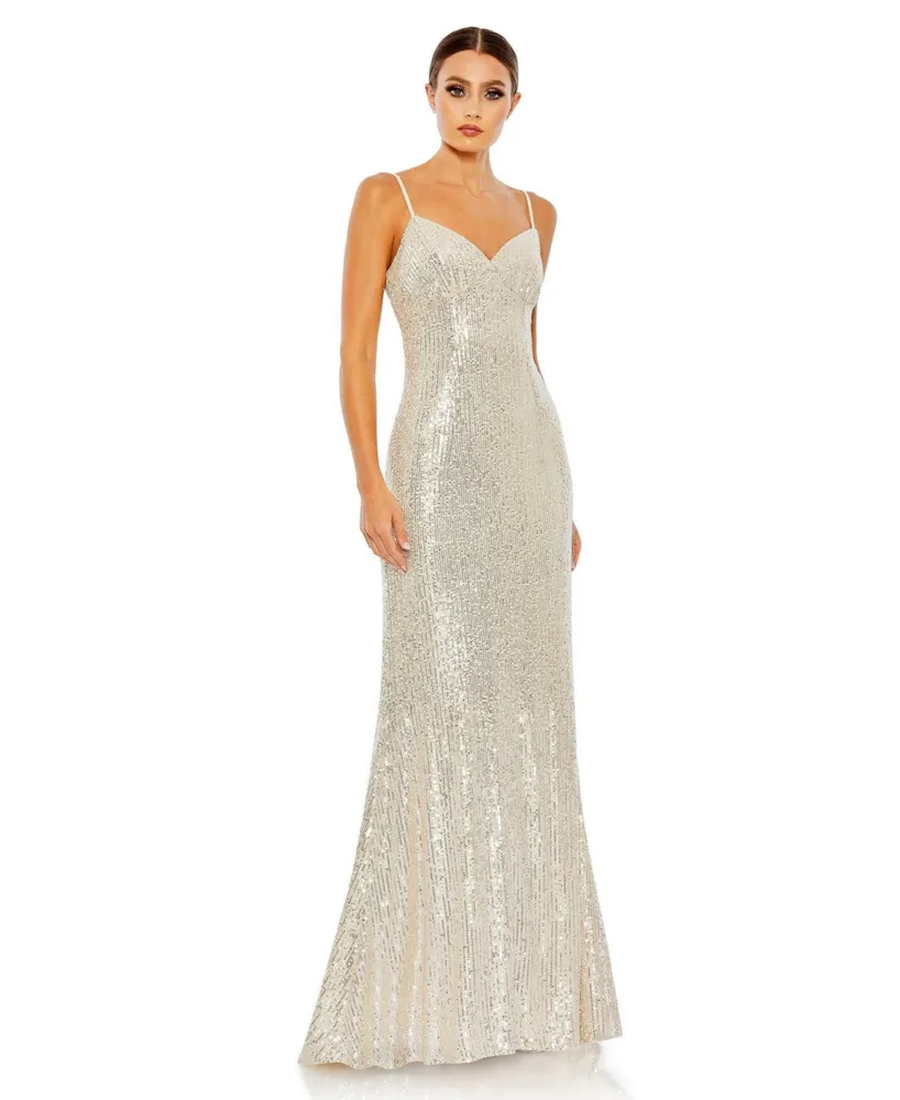 Women's Ieena Sequined Sleeveless Column Gown