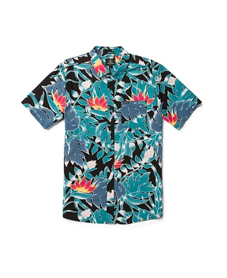 Volcom Men's Leaf Pit Floral Short Sleeve Shirt