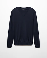 Mango Men's 100% Merino Wool V-Neck Sweater