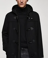 Mango Men's Wool Hooded Coat