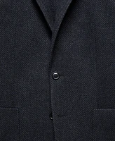 Mango Men's Slim-Fit Herringbone Wool Suit Jacket