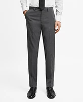 Mango Men's Stretch Fabric Slim-Fit Suit Pants