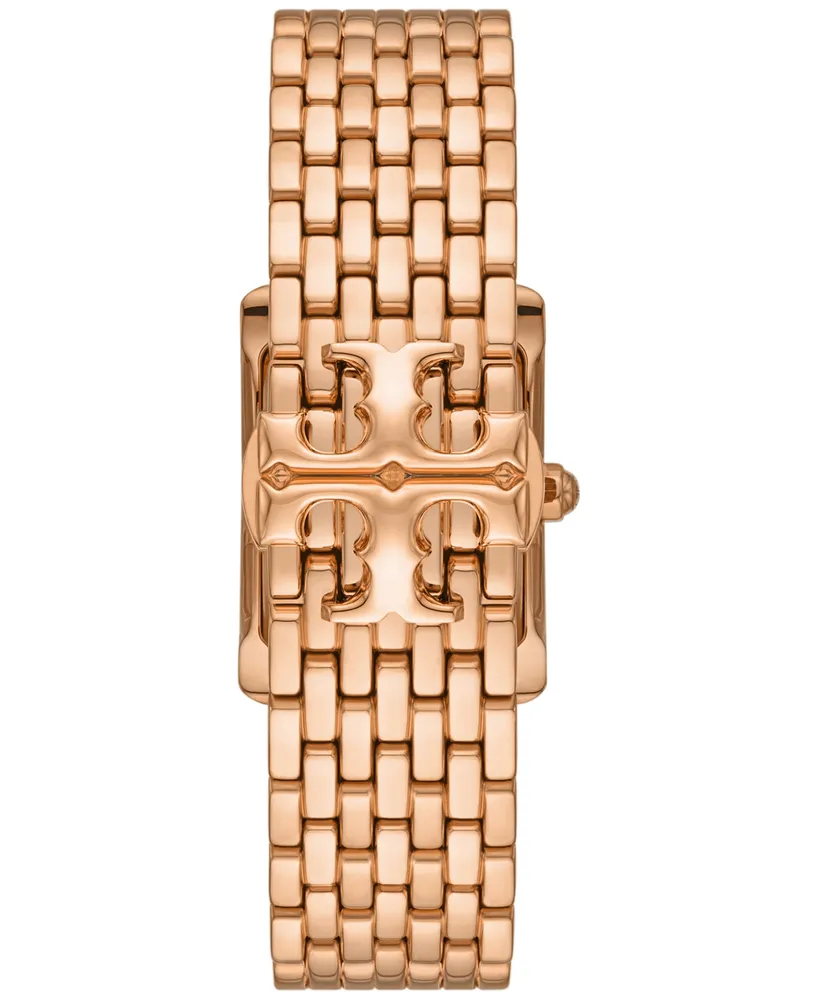 Tory Burch Women's The Eleanor Rose Gold-Tone Stainless Steel Bracelet Watch 25mm