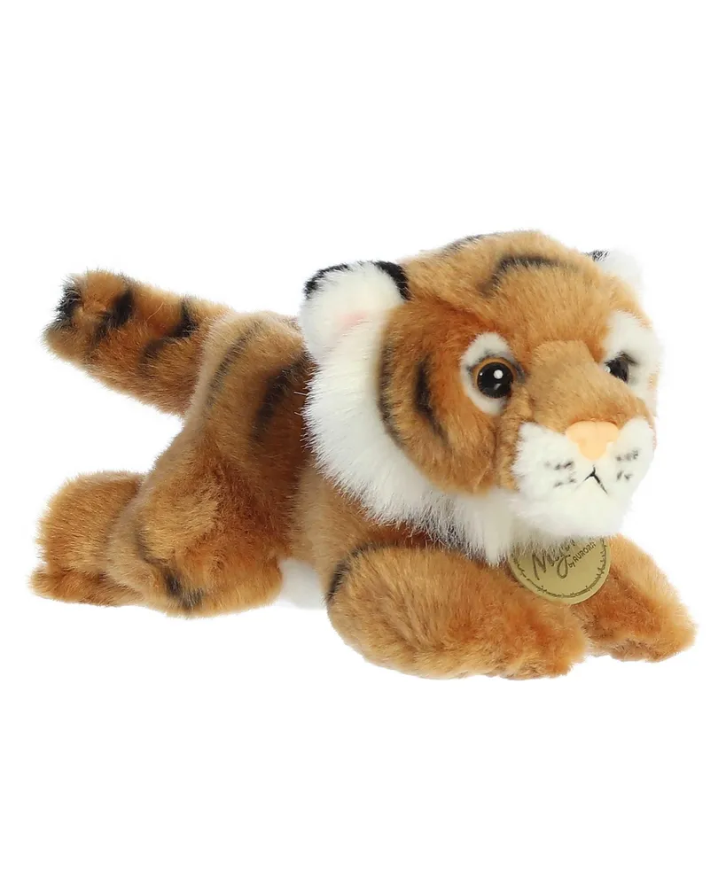 Aurora Small Bengal Tiger Miyoni Realistic Plush Toy Brown 8"