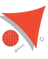 25 Ft 97% Uv Block Triangle Sun Shade Sail Canopy Outdoor Patio Pool Cover Net