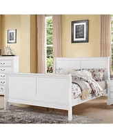 Simplie Fun Louis Philippe Iii Eastern King Bed in White